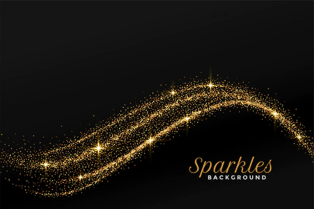 Free Vector | Golden sparkles flowing in wave