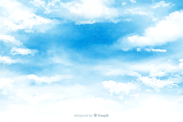 Free Vector | Graceful watercolor clouds background