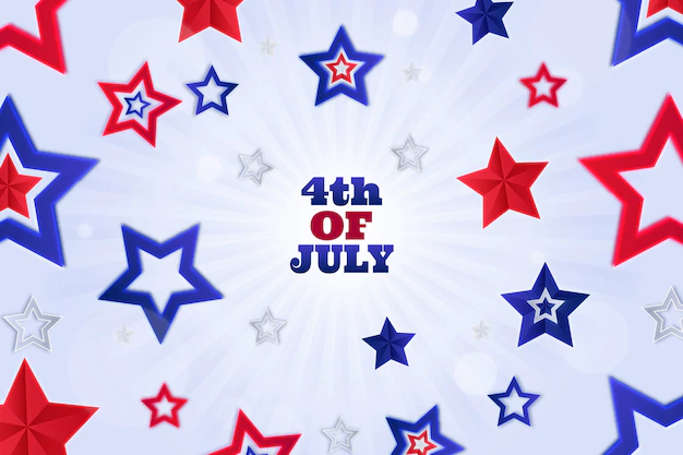 Free Vector | Gradient 4th of july background with star shapes