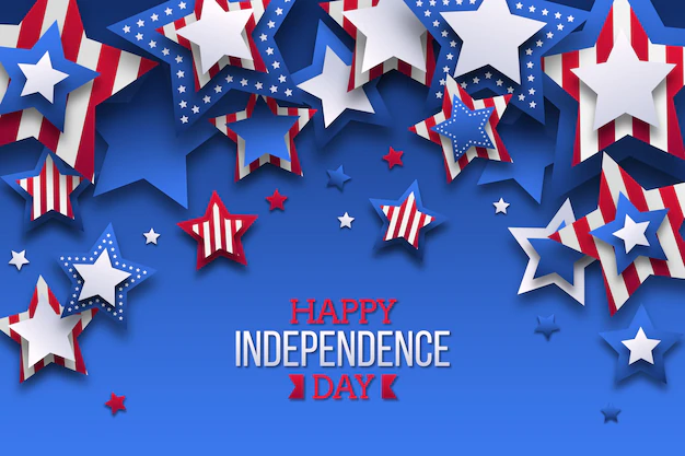 Free Vector | Gradient 4th of july background with stars