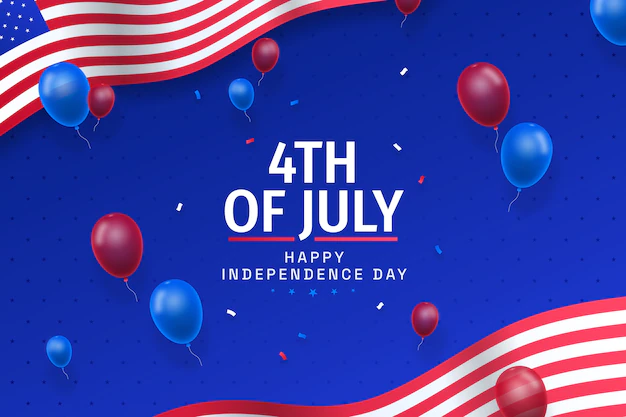 Free Vector | Gradient 4th of july balloons background