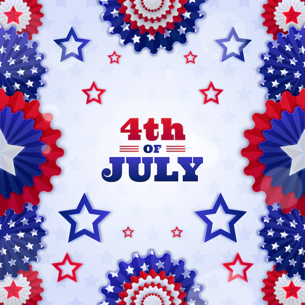 Free Vector | Gradient 4th of july illustration with star shapes