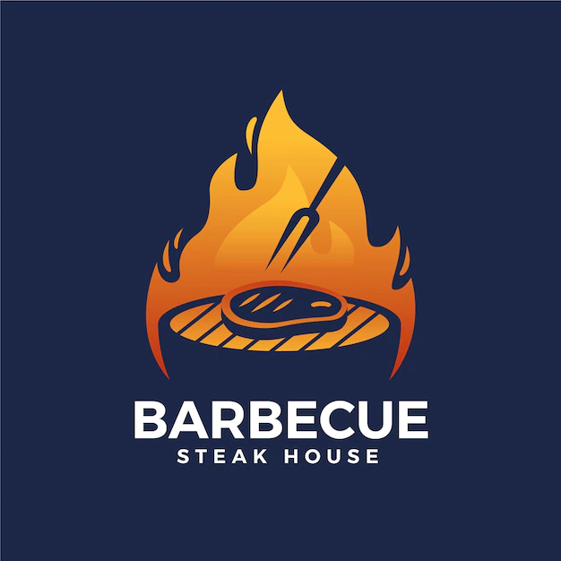 Free Vector | Gradient barbecue logo template