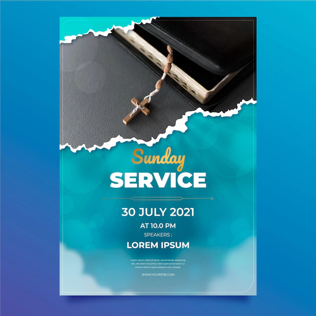 Free Vector | Gradient church flyer template