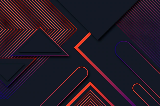 Free Vector | Gradient geometric shapes on dark background design