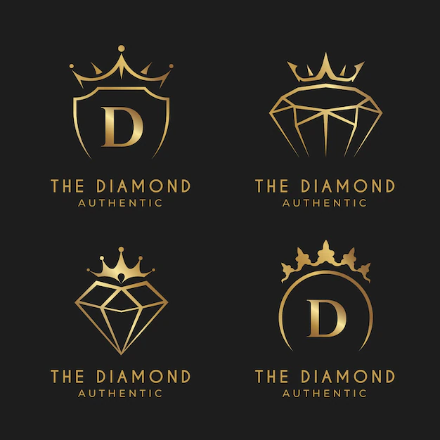 Free Vector | Gradient golden jewelry logo collection