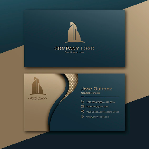 Free Vector | Gradient golden luxury business card template