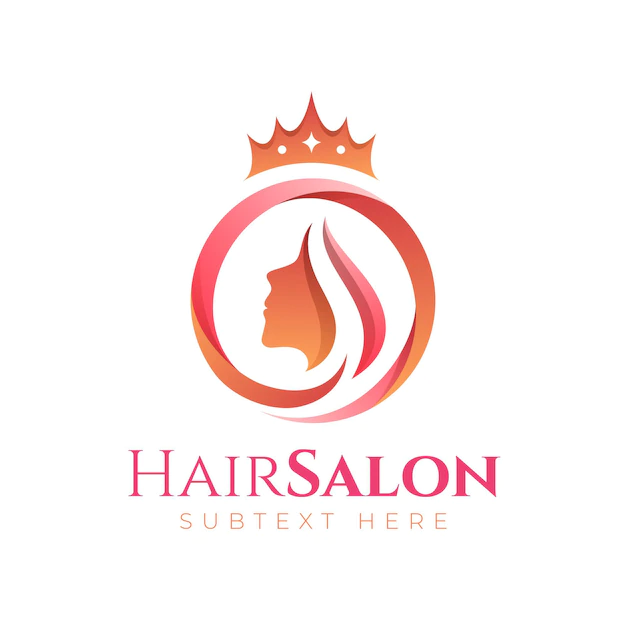 Free Vector | Gradient hair salon logo template