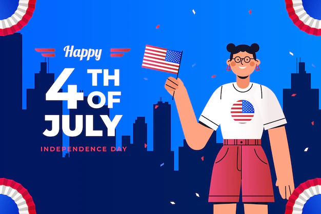 Free Vector | Gradient independence day american background