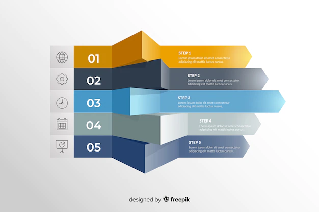 Free Vector | Gradient infographic marketing steps template