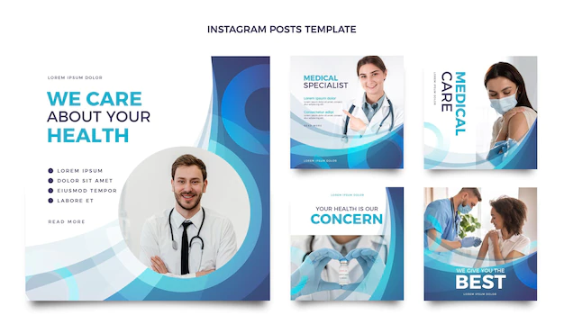 Free Vector | Gradient medical instagram post template