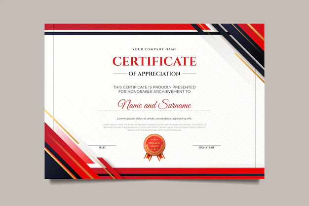 Free Vector | Gradient modern certificate template
