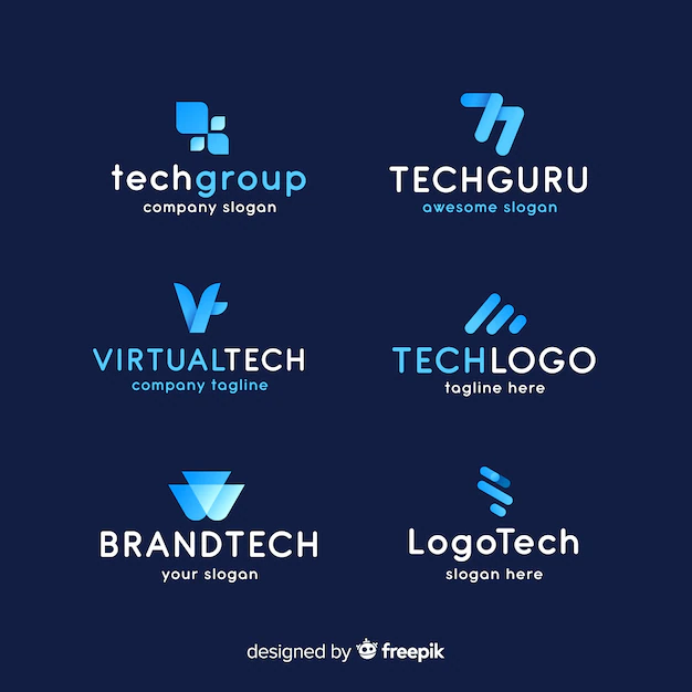 Free Vector | Gradient technology logo collection