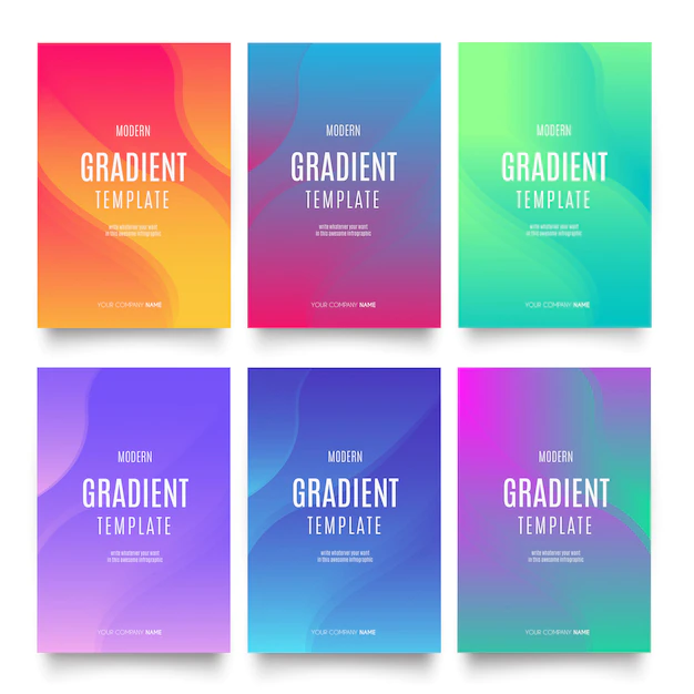 Free Vector | Gradient template collection
