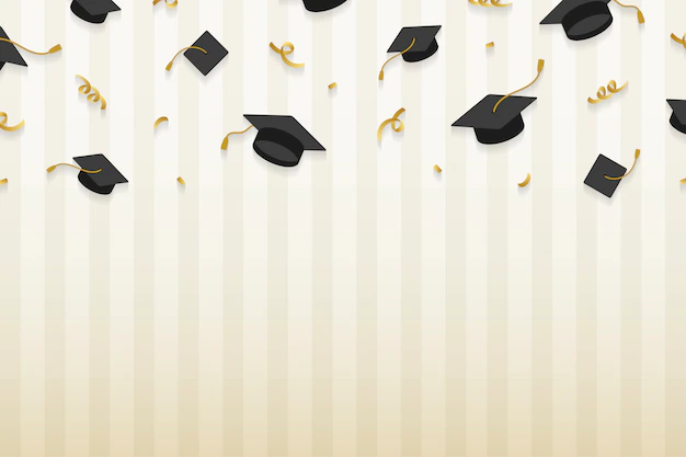 Free Vector | Graduation hats frame