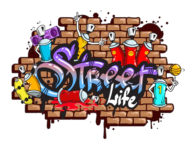 Free Vector | Graffiti word characters composition