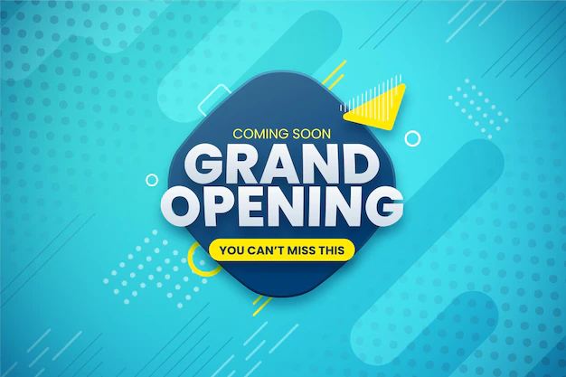 Free Vector | Grand opening soon promo background