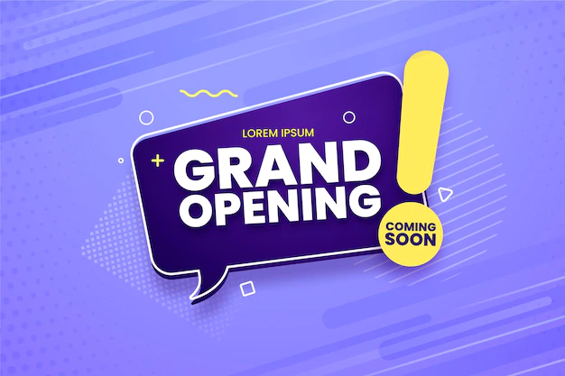 Free Vector | Grand opening soon promo