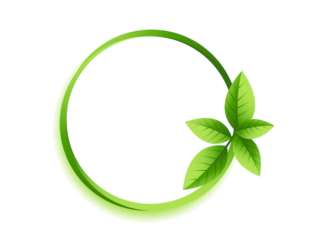 Free Vector | Green circle leaves frame with copyspace