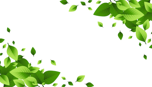 Free Vector | Green leaves scattered background design