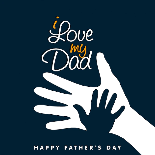 Free Vector | Greeting card with nice message of father's day