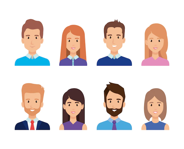 Free Vector | Group of business people characters