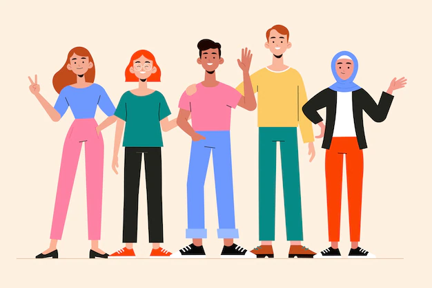 Free Vector | Group of people illustration set