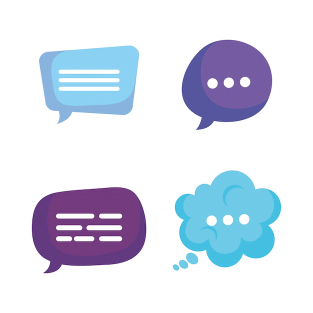 Free Vector | Group of speech bubbles