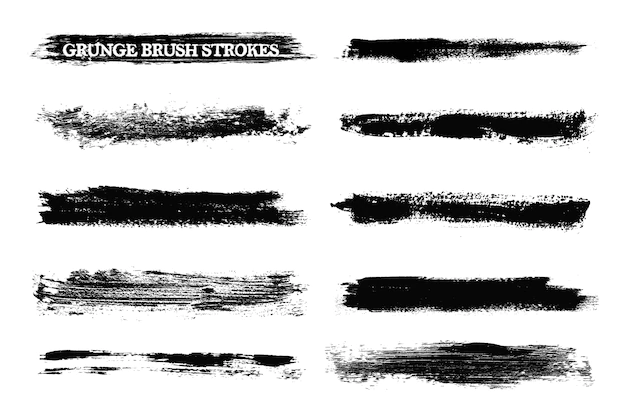 Free Vector | Grunge brush strokes collection