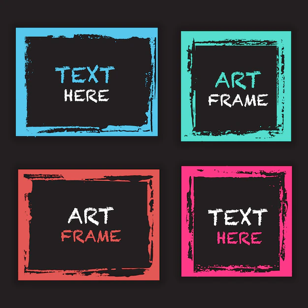 Free Vector | Grunge frame template collection