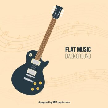 Free Vector | Guitar background in flat design