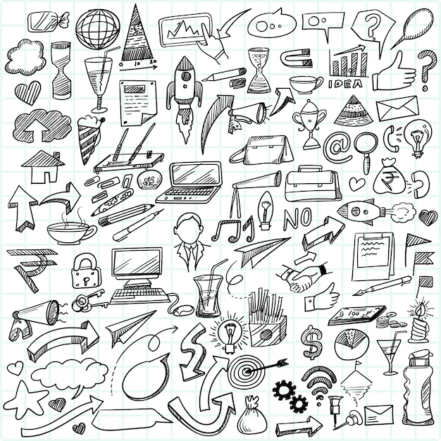 Free Vector | Hand draw business idea doodles sketch design