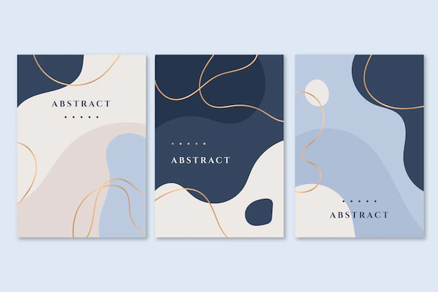 Free Vector | Hand drawn abstract shapes cover collection