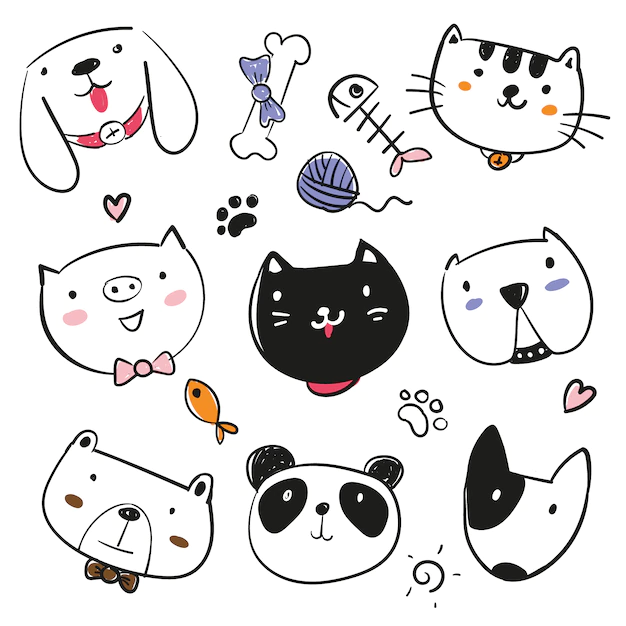 Free Vector | Hand drawn animals collection