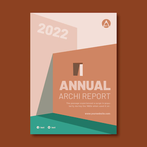 Free Vector | Hand drawn architect annual report template