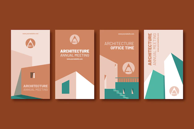 Free Vector | Hand drawn architect template instagram stories