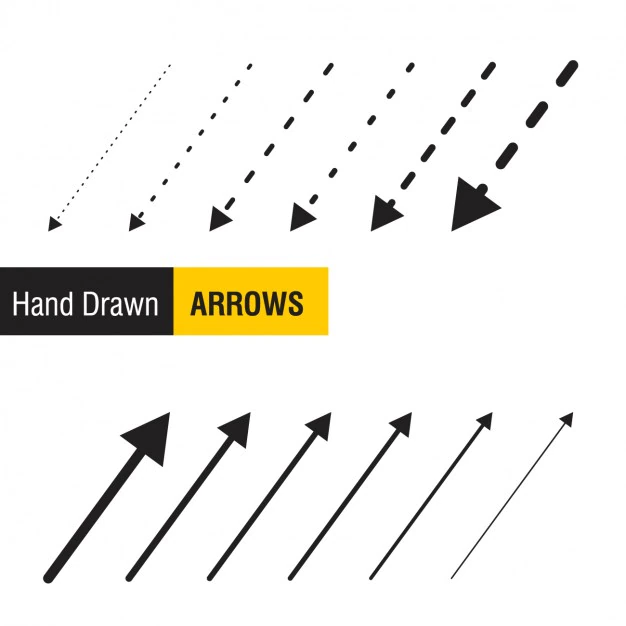 Free Vector | Hand drawn arrows collection