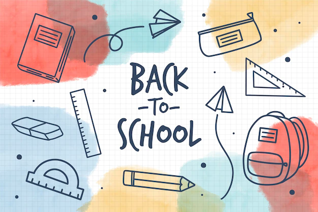 Free Vector | Hand drawn back to school background