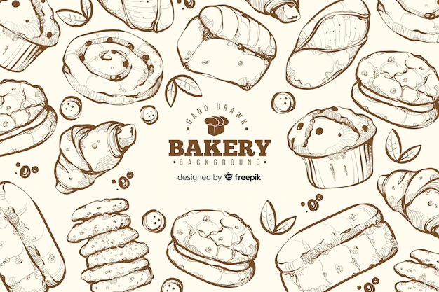 Free Vector | Hand drawn bakery background