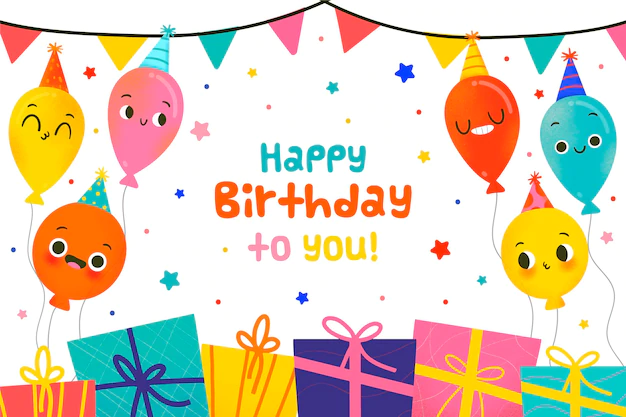 Free Vector | Hand drawn balloons birthday background