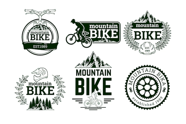 Free Vector | Hand-drawn bike logo collection