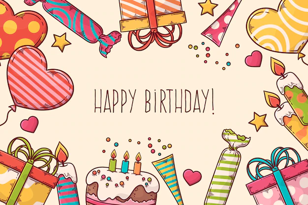 Free Vector | Hand drawn birthday background