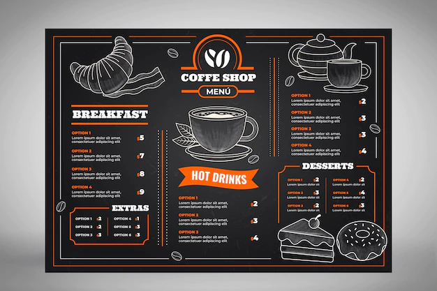 Free Vector | Hand drawn blackboard menu for restaurant