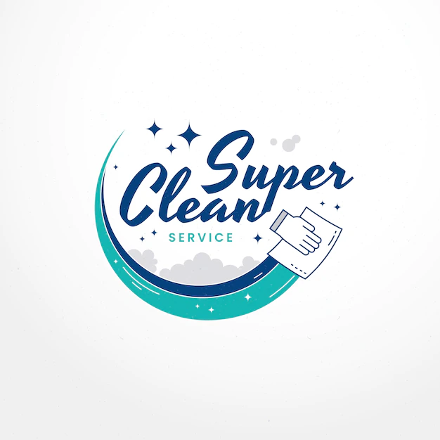 Free Vector | Hand drawn cleaning service logo