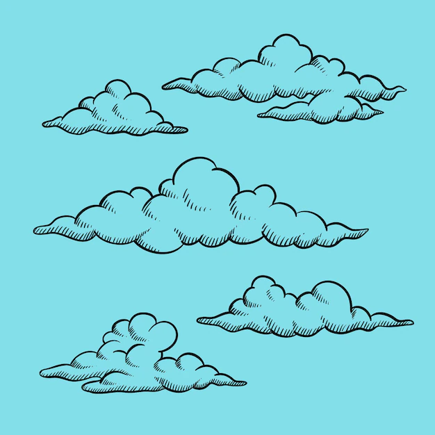 Free Vector | Hand drawn clouds collection