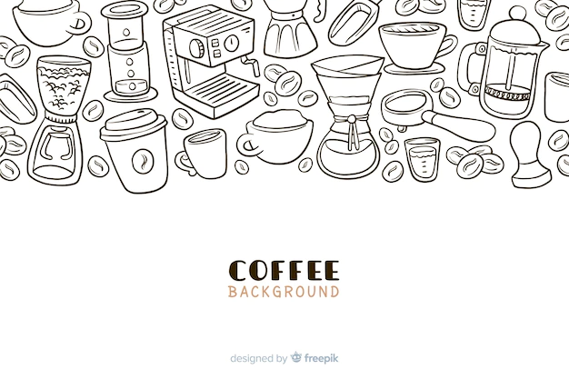 Free Vector | Hand drawn coffee drink background