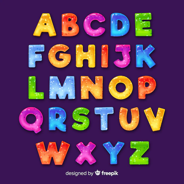 Free Vector | Hand drawn colorful alphabet
