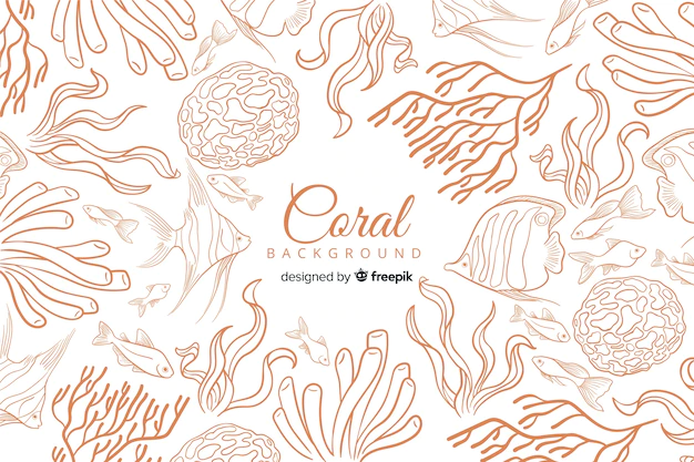 Free Vector | Hand drawn colorful coral background