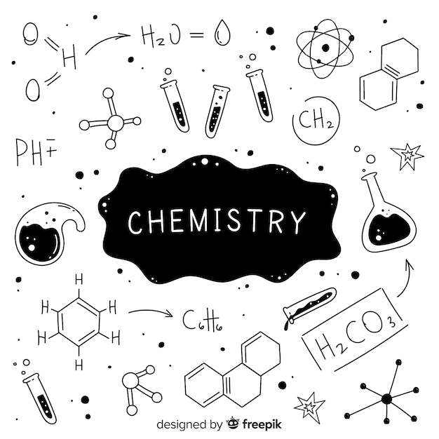 Free Vector | Hand drawn colorless chemistry background