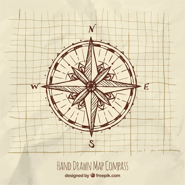Free Vector | Hand drawn compass
